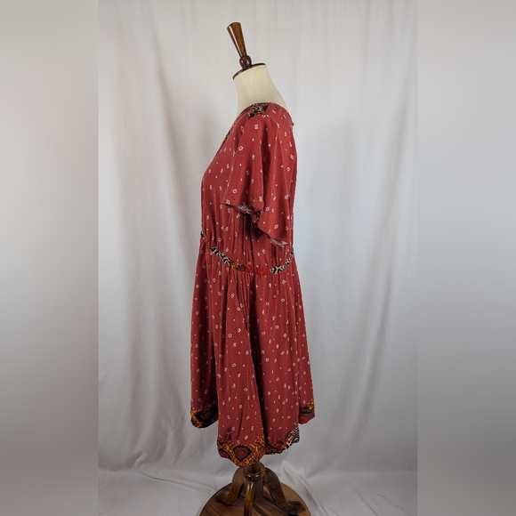 Torrid Skater Dress Orange Black Southwestern Style Mini Challis Plus Size 1 - Picture 3 of 12